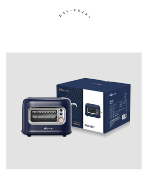 BEAR Double Slot Bread Toaster with Glass Window | DSL-C02X1