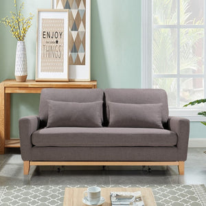 SHASA 2 Seater Pull-Out Sofa Bed | Grey Taupe