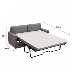 RAY 2 Seater Sofa Bed | Separate Foam Mattress | Dark Grey