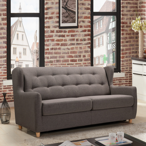 MARQUIS 2 Seater Sofa Bed | Separate Foam Mattress | Dark Grey