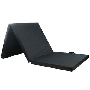 Folding Exercise Floor Mat | Dance Yoga Gymnastics | Home Pilates Training | Black