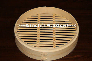 6" Bamboo Steamer Set | 2 Steamer Baskets with Lid | Asian Cookware