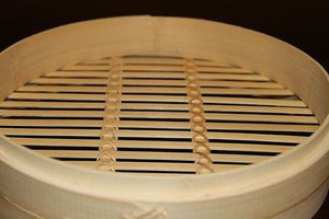8" Bamboo Steamer Set | 2 Steamer Baskets with Lid | Dumpling & Dim Sum Steamer