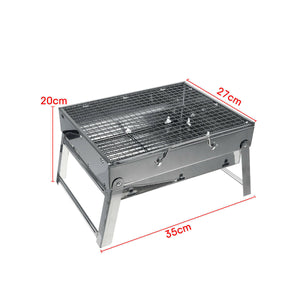 Portable Stainless Steel BBQ Charcoal Wood | Outdoor Barbecue Grill | Camping Picnic