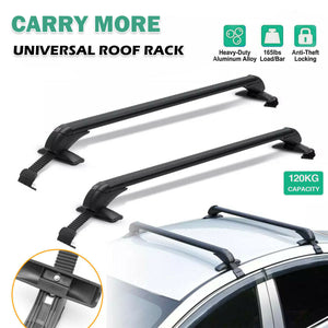 115cm Universal Car Roof Racks | Adjustable Cross Bars | Aluminium Alloy | Lockable Carrier