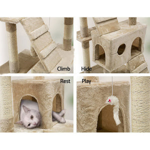 170cm Cat Tree | Scratching Post | Multi-Level Cat Tower | Beige