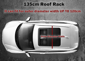 135cm Universal Car Roof Racks | Adjustable Aluminium Alloy Cross Bars | Lockable Carrier