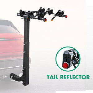 3-Bike Car Rear Rack | Foldable Steel Hitch Mount | Towbar Bicycle Carrier