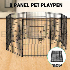 24" 8-Panel Pet Playpen | Dog Puppy Exercise Cage | Enclosure Fence