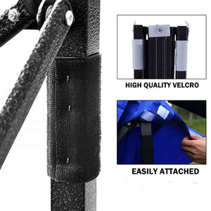 3x3m Pop-Up Gazebo | Outdoor Folding Marquee | Market Tent w/ Side Wall | Blue