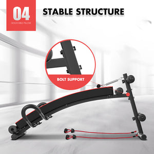 Foldable Adjustable Sit-Up Ab Bench | Weight Press Abdominal Fitness Gym