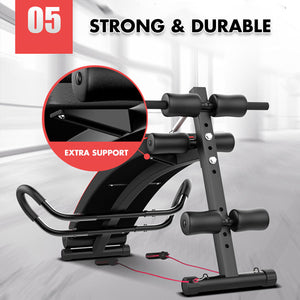 Foldable Adjustable Sit-Up Ab Bench | Weight Press Abdominal Fitness Gym