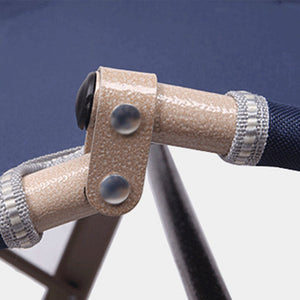 Reclining Sun Beach Deck Lounge Chair | Outdoor Folding Camping Fishing | Arm Rest | Navy