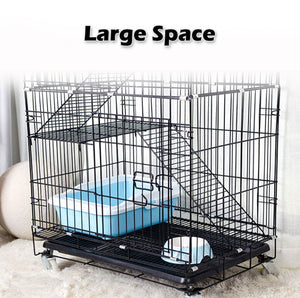 3-Level Rabbit & Bird Cage | Pet Aviary | Ferret Parrot Hamster Home | XL