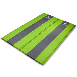 Double Self-Inflating Mattress | Sleeping Mat Air Bed | Joinable Camping Hiking | Green