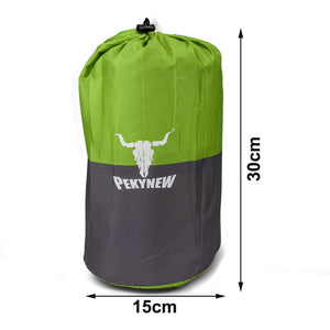 Double Self-Inflating Mattress | Sleeping Mat Air Bed | Joinable Camping Hiking | Green