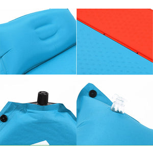 Double Air Bed | Self-Inflating Mattress | Camping Sleeping Mat | Joinable | Blue