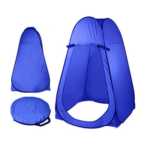 Pop-Up Portable Privacy Shower Room Tent & 20L Camping Water Bag | Blue