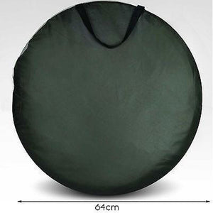 Pop-Up Camping Shower Toilet Tent | Outdoor Privacy Portable Change Room Shelter | Silver Linen | Green