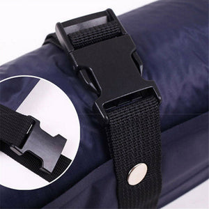 Double Self-Inflating Mattress | Airbed Camping Mat | Sleeping Pillow w/ Bag | Navy