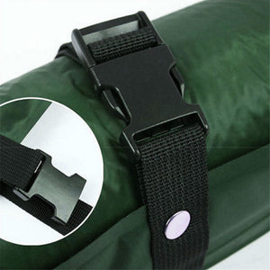 Double Self-Inflating Mattress | Airbed Camping Mat | Sleeping Pillow w/ Bag | Green