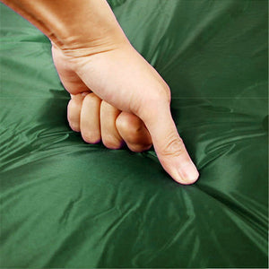 Double Self-Inflating Mattress | Airbed Camping Mat | Sleeping Pillow w/ Bag | Green
