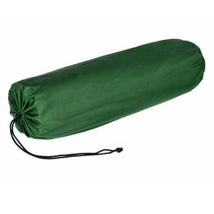 Double Self-Inflating Mattress | Airbed Camping Mat | Sleeping Pillow w/ Bag | Green