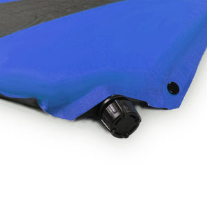 Double Self-Inflating Mattress | Sleeping Mat Air Bed | Joinable Camping Hiking | Blue