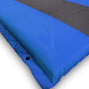 Double Self-Inflating Mattress | Sleeping Mat Air Bed | Joinable Camping Hiking | Blue