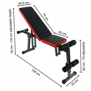 Adjustable Sit-Up Bench | Weight FID Incline Decline Press | Home Gym