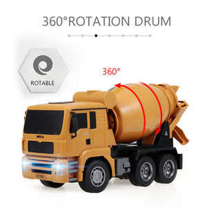Huina 1/18 RC Engineering Concrete Mixer Truck | Cement Mixer Toy | Remote Control