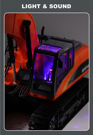 HUINA 1/14 RC Alloy Long Arm Excavator | Construction Engineering Toy