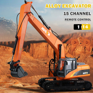 HUINA 1/14 RC Alloy Long Arm Excavator | Construction Engineering Toy