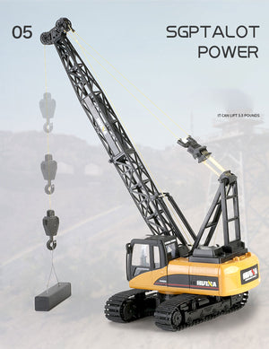 Huina 1:14 RC Crane Excavator | Construction Tower Truck Toy | Kids Boys Gift