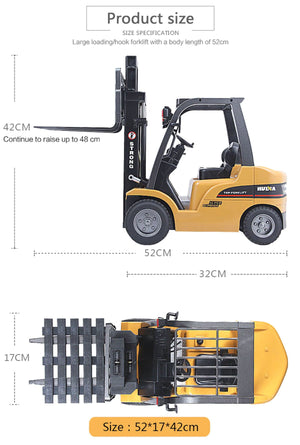 Huina 1/10 RC Forklift | Industrial Construction Toy | Engineering Vehicle Trailer