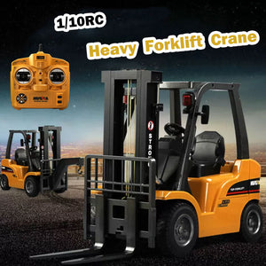 Huina 1/10 RC Forklift Excavator | Industrial Construction Toy | Alloy