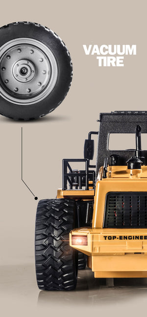 HUINA 1/18 RC Alloy Loader | 6CH Bulldozer Construction Toy