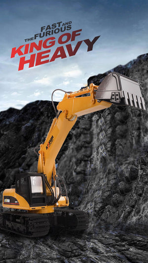HUINA 1/14 RC Alloy Excavator | 15CH Construction Engineering Toy