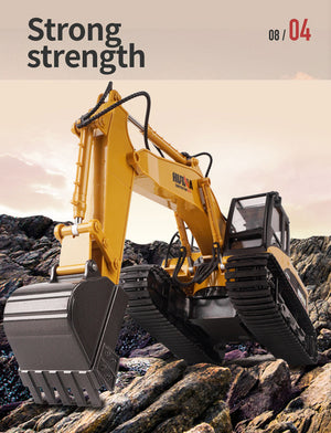 HUINA 1/14 RC Alloy Excavator | 15CH Construction Engineering Toy