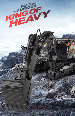 HUINA 1/14 RC Alloy Excavator | 22CH Construction Vehicle Toy