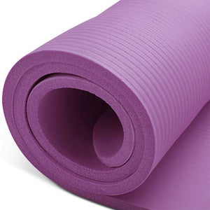 10mm Extra Thick NBR Yoga Mat | Gym Pilates Fitness Exercise Mat | Purple