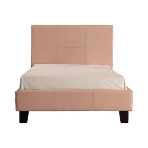 Single PU Leather Bed Frame Pink