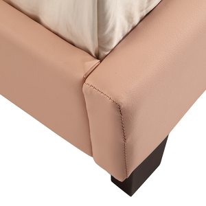Single PU Leather Bed Frame Pink