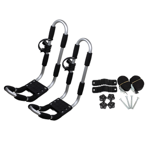 Roof Mount Car J-Bar Kayak Rack | Canoe Carrier | Heavy-Duty Load Support