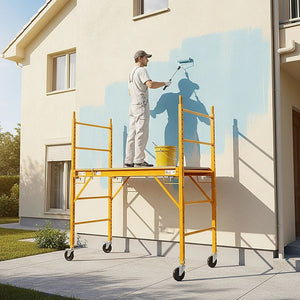 Mobile Safety Scaffold Ladder Tool | Heavy Duty 450KG Load Capacity