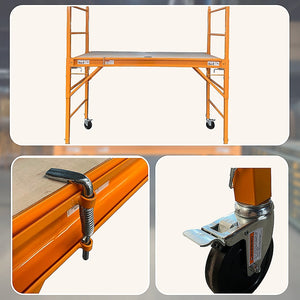 Mobile Safety Scaffold Ladder Tool | Heavy Duty 450KG Load Capacity