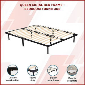 Queen Metal Bed Frame | Bedroom Furniture