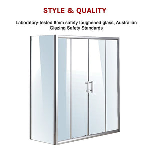 1700x700 Sliding Door Safety Glass Shower Screen | Della Francesca