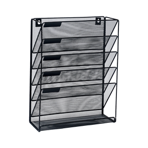 Wall Mount 6 Pocket Hanging File Sorter Organizer Folder Holder Rack Storage