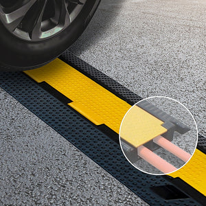 Rubber Electrical Wire Cover | 3-Pack | 2-Cable Heavy Duty Protector | Dual Channel